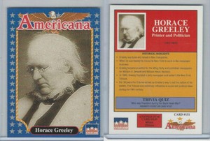 1992 Starline, Americana, #151 Horace Greeley