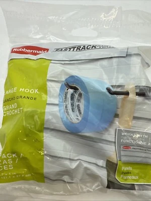 Rubbermaid 1960414 Fasttrack Wall Large Hook 2-pack New 1.3 X 4.7 X 1 - Image 1 of 4