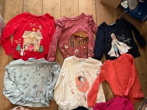 10 x Mädchen Langarm T Shirt Oberteile Gr. 3/4 Jahre - Bild 1 von 3