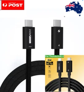 1M Thunderbolt 3/4 USB4 PD 8K 40Gbps 240W Type C Data charging Tablet Laptop - Picture 1 of 4