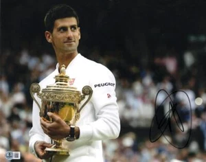 Novak Djokovic Signed Autograph 11x14 Photo - Tennis Grand Slam King Beckett COA - Picture 1 of 1