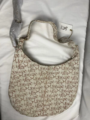 Bolso de Hombro Hobo Belleza Botánica 12 x 16. Estampado retirado. blanco floral Foto 1 de 4