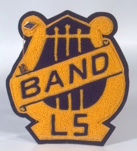 Vintage LS Highschool Band Letterman Jacket 6.5" Patch 1972 Pin Charm - Picture 1 of 4