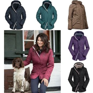 ELT Parka Riding Coat Ladies Teens Wind & Waterproof Quilted Breathable Jacket - Picture 1 of 9