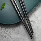 5 Pairs Alloy Steel Chopsticks Chinese Metal Sticks Circular A0S0 Chopstick D0Z5