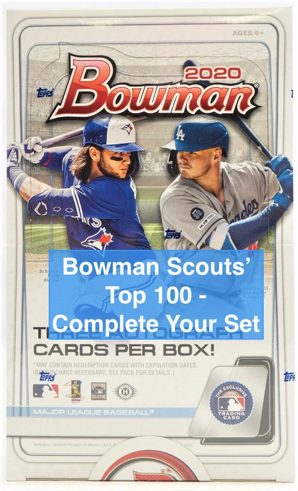 2020 Bowman Baseball - Bowman Scouts Top 100 Chrome Inserts - You Pick the Cards - Image 1 of 1
