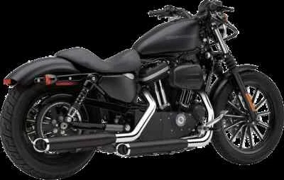 Cobra 黑色 3 英寸一脚蹬消声器 带斜切头 Sportster 883 定制 04-09 — 第 1/3 张图片