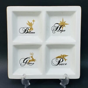 St. Nicholas Square GRACE Spirit Of The Season Reindeer Divided Serving Tray 12" - Picture 1 of 7