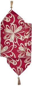 Chenille Chateau Vintage Floral Design 13" X 70" Table Runner Color Burg - Picture 1 of 5