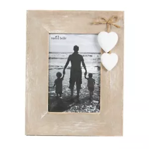 Shabby Chic Bilderrahmen Holz Herz Ashley Bauernhaus 10x15 cm von Sass & Belle - Bild 1 von 2