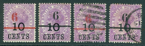 SG 43/44 British Honduras 1891. Mint & used sets. Few small faults Cover