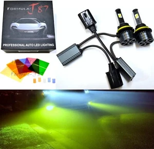 LED Kit F15 140W 9004 HB1 Lime Yellow Two Bulbs Head Light Plug Play Replacement - Picture 1 of 19