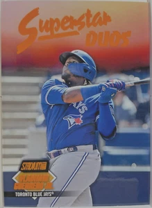 2021 Topps Stadium Club SD-15 Vlad Guerrero/Bo Bichette Super Duos Orange 30/50 - Picture 1 of 3