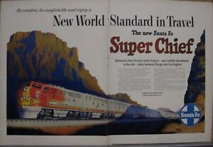 Santa Fe Railroad Print Ad; 1951