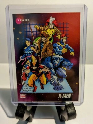 1992 Impel Marvel Universe Teams X-MEN #182 Wolverine, Cyclops, Gambit  - Image 1 of 2