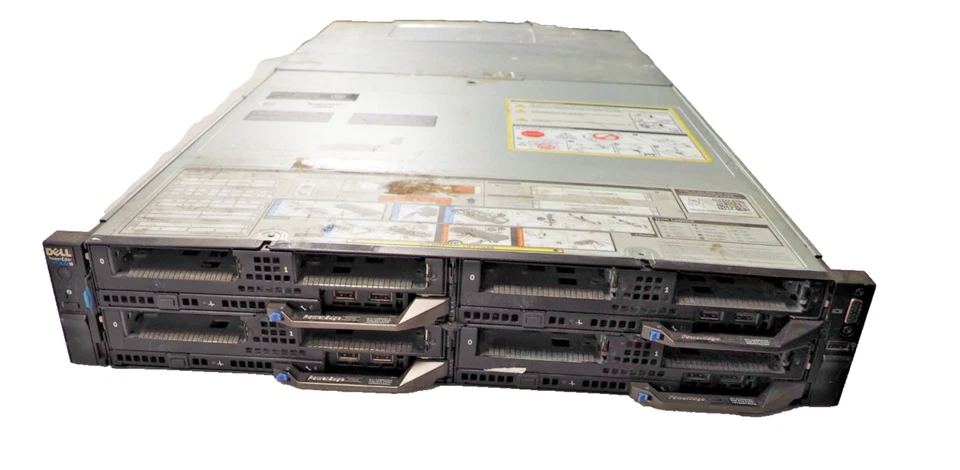 Dell PowerEdge FX2 FX2s Server Chassis with 4* FC630 Blades NO CPU NO RAM NO HDD - Image 1 of 4