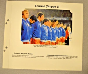 Occidental Petroleum Fußball WM 1970 - Albumblatt Mannschaft England ungeklebt - Imagen 1 de 1