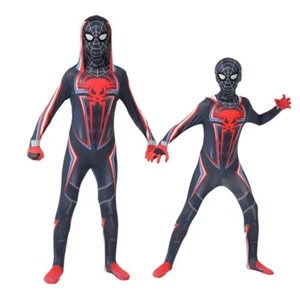 Miles Morales 2099 Spider-Man Costume Cosplay Jumpsuit for Adults & Kids - Picture 1 of 6