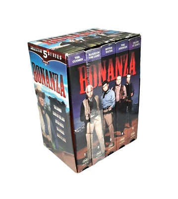 Bonanza VHS Boxed Set  Western TV Show Collector Series 5 Video Tape Pack - Image 1 of 4