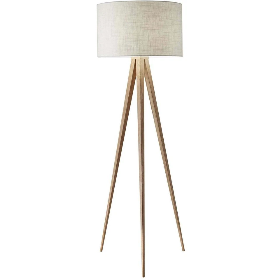 Adesso Director Floor Lamp Natural Wood - 6424-12