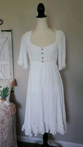 Vestido Lulus Blanco Mujer Talla Grande Lechera Pradera Femenino Midi Forrado - Imagen 1 de 13