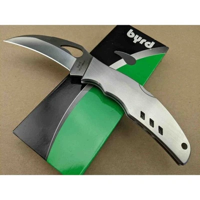 PYDERCO BYRD CROSSBILL LOCKBACK FOLDING KNIFE STAINLESS HANDL 8Cr13MoV SS BY07P - Image 1 of 4