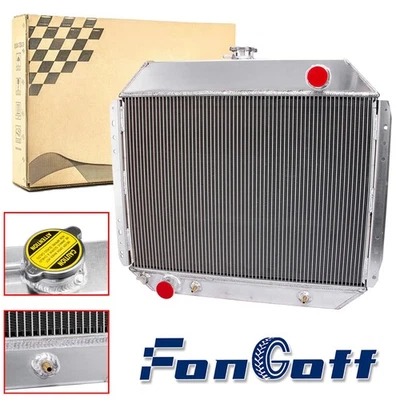 All Aluminum 3 Rows Radiator For 1966-1979 Ford F100 F150 F250 F350 Bronco V8 - Image 1 of 4