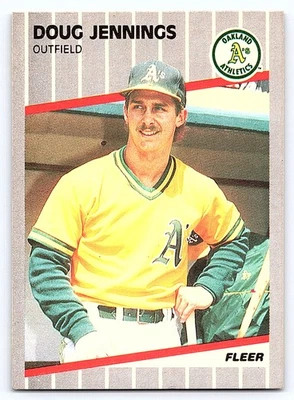 1989 Fleer #14 Doug Jennings Oakland Athletics - Image 1 of 2