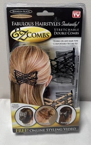 EZ Combs Stretchable Double Combs Sahara Sandalwood Bermuda Black NEW - Picture 1 of 8