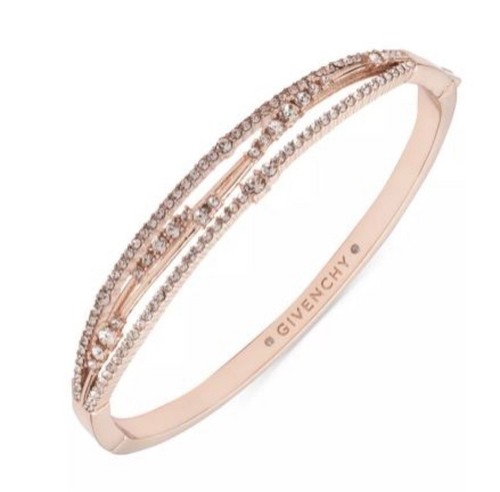 Bracciale Givenchy oro rosa cristallo strass croce nuovo con etichette DELICATO