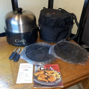 Cobb Cooker BBQ Stainless Portable/Tailgate Grill/Smoker W/ Travel Bag - Picture 1 of 8