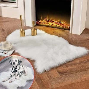 Faux Lammfell Schaffell Teppich Lammfellimitat Teppich Bettvorleger Sofa Matte - Bild 1 von 12