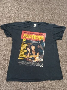 Vintage Gildan Pulp Fiction T-Shirt Herren schwarz Uma Thurman Poster Rundhalsausschnitt - Bild 1 von 10