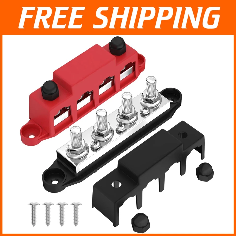 400A Bus Bar 12V Distribution Block with 4 Studs - Image 1 of 4