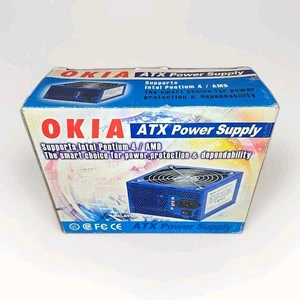 Okia ATX Power Supply 450w Silver Supports Intel / AMD, Energy Star, Protection - Picture 1 of 15