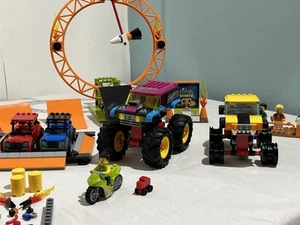 Lego City Stunt Show Arena 60295 Incomplete Set Monster Truck Motorbike Ramps - Picture 1 of 24