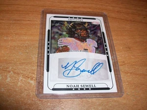 2023 Sage Artistry Black NFL Football Noah Sewell Rookie Auto Card Ducks Bears - Picture 1 of 2