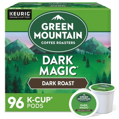 Green Mountain Coffee Dark Magic, Keurig K-Cup Pod, tostado oscuro, 96 unidades Foto 1 de 4