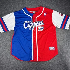 LA Clippers 70 NBA Basketball Jersey Button Up Red Blue White 3XL - Picture 1 of 10