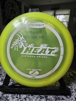 Discraft First Run Z Heat | Yellow with White Stamp | 168g | Used Disc Golf Disc - Image 1 of 4