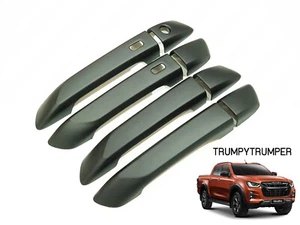 MATTEBLACK DOOR HANDLE COVER TRIM FOR ISUZU D-MAX DMAX UTE 2020-21 LASER SENSOR - Picture 1 of 4