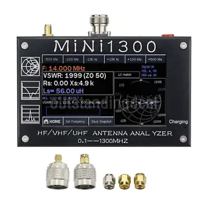 Mini1300 HF/VHF/UHF Antenna Analyzer 0.1-1300MHz 4.3" TFT LCD Touch Screen - Bild 1 von 11