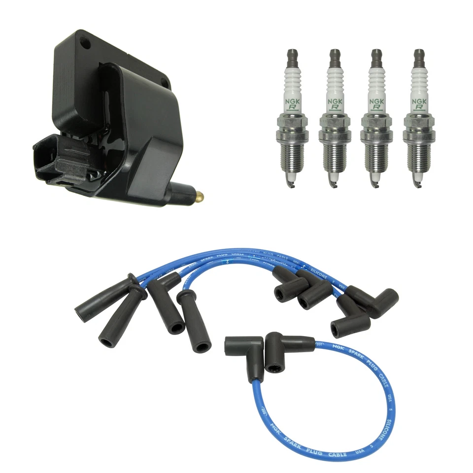 NGK点火线圈线4镍火花塞套件适用于Dakota TJ牧马人2.5 L4 — 第 1/1 张图片