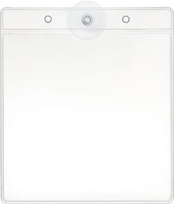 CKB LTD Permit Holder for Car Windscreen Parking Square Plastic Badge & Suction Cup 1PC