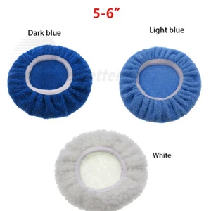 5-6in Car Wax Polisher Pads Microfiber Polishing Bonnet Waxing Buffing Cover - Picture 1 of 11