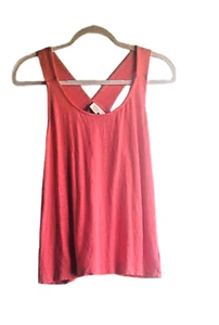 Saint Tropez West Women's Coral Linen Tank Top w/ Wide Straps ~ Size Medium - Picture 1 of 12