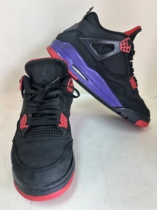 Taglia 9,5 - Jordan 4 Retro NRG Raptors 2018 AQ3816-065 Nero/Viola Corte �� - Foto 1 di 14
