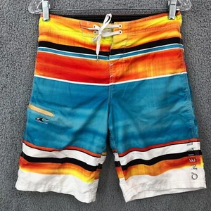 Oneill Board Shorts Mens 28 Blue Orange Swim Trunks Drawstring Zip Pockets - Picture 1 of 11