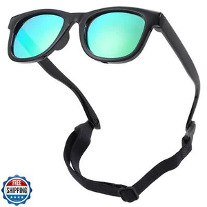 COASION Bendable Flexible Polarized Newborn Baby Sunglasses with Strap for In - Picture 1 of 5