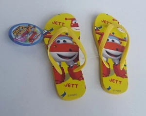 SUPER WINGS FLIP FLOPS FÜR MÄDCHEN ODER JUNGEN GR. EU29/30 - UK8 GELB  - Bild 1 von 5